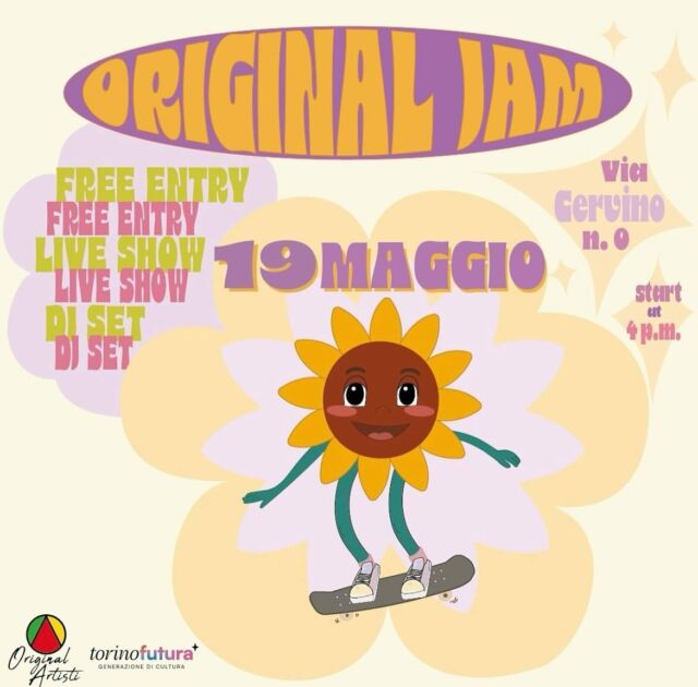 !! 19 MAGGIO ORIGINAL JAM
👀Questa domenica si terrà l’ultima Jam session di @originalartisti della stagione al circolo Banfo, prima di lasciare spazio agli eventi estivi
✨Vogliamo ringraziarvi per il calore che ci avete dato in questi mesi, nel frattempo non perdetevi le tantissime novità organizzate da @originalartisti per far crescere ogni giorno di più la nostra città
Ore 16.00 // @circolo.banfo
FREE ENTRY // VIA CERVINO 0 Domenica 19 maggio, Original Jam